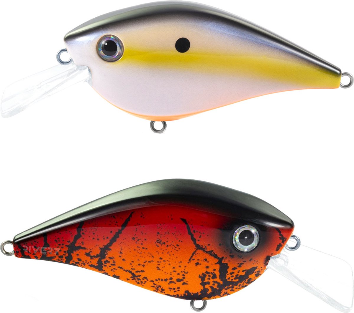 River7 The Dude Two Tone Crankbait Bad Red 6.5cm Bad Red