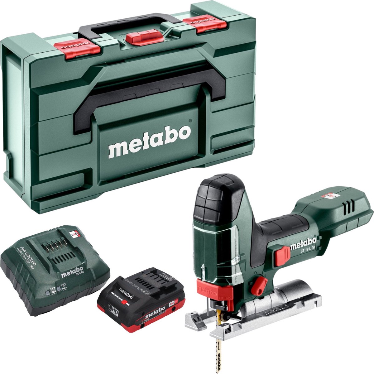 Metabo ST 18 L 90 accu-decoupeerzaag 18 V 90 mm + 1x LiHD-accu 4,0 Ah + oplader + Metabox
