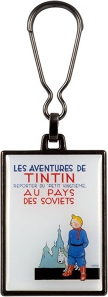 Kuifje Sleutelhanger - In het land van de sovjet - Metaal - 5,5x4cm