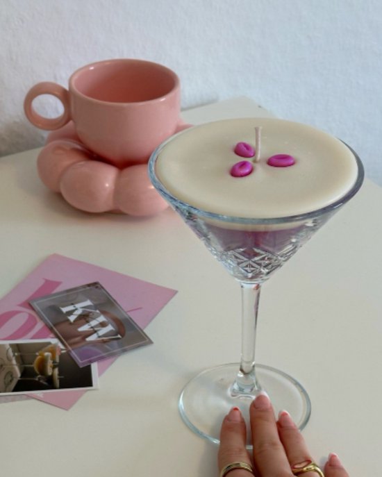 Roze Espresso Martini Deluxe Kaars | Cocktail Kaars, kaarsen, Geurkaars