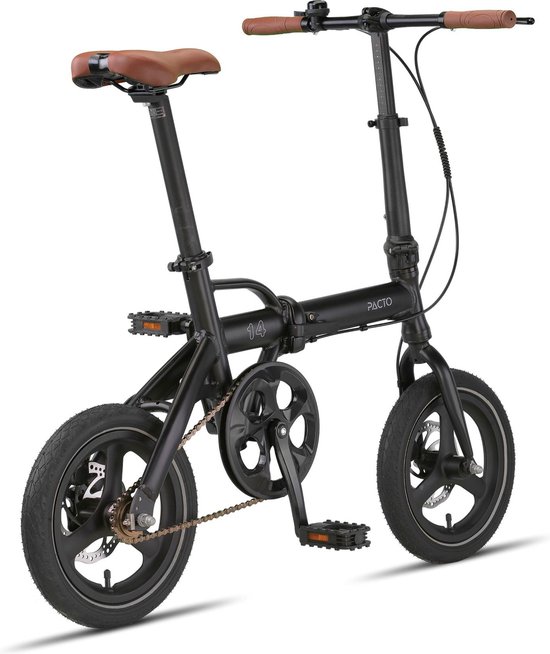 Pacto 14 Vouwfiets Zwart 14 inch single speed folding bike plooifiets compact van PACTO — afbeelding 2