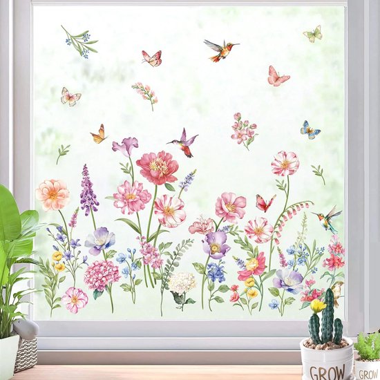 Muursticker Tulpen Trio Aquarel