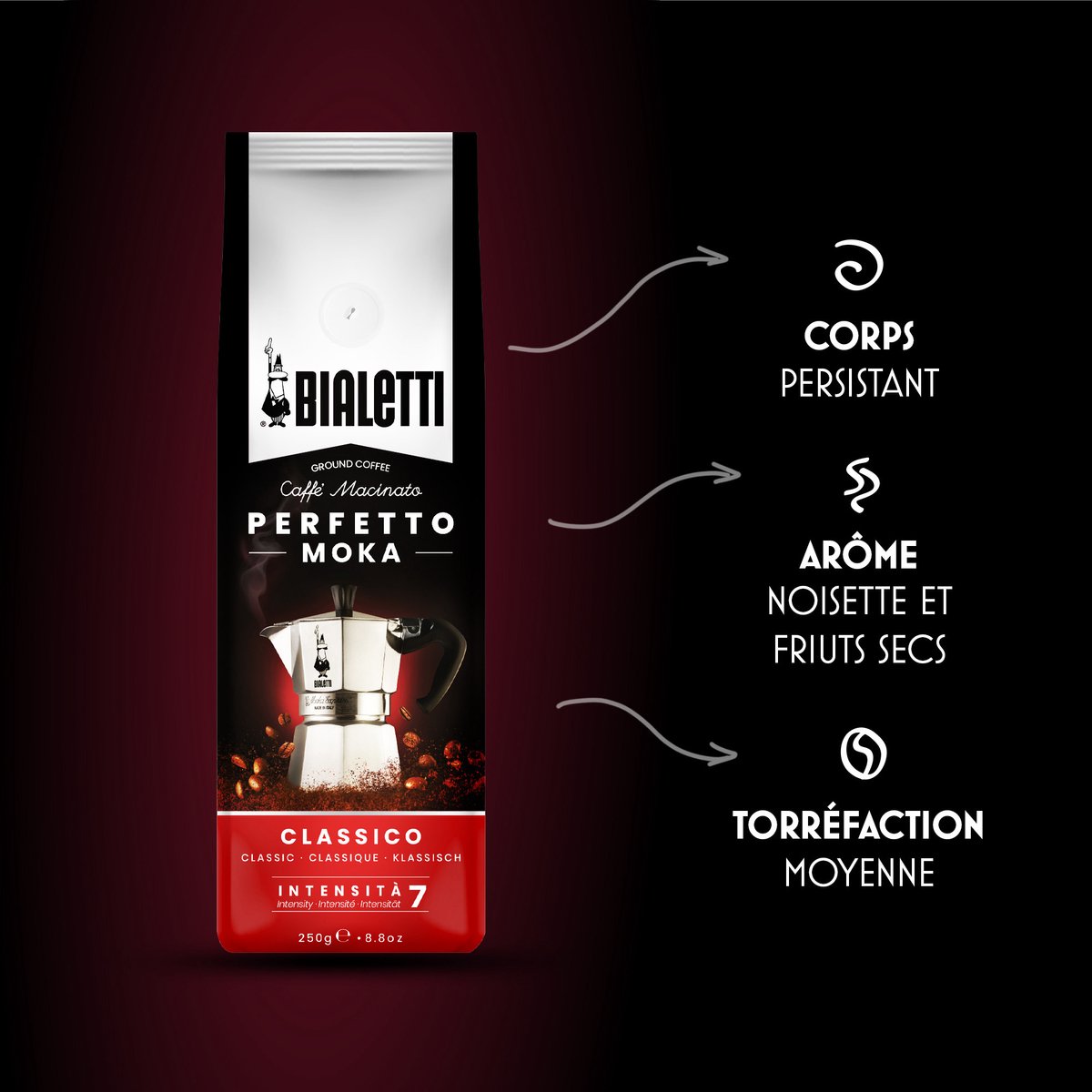 Bialetti Perfetto Moka Classico gemalen koffie - 250 gram thumbnail 2