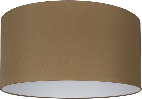 Uniqq Velours-Lampenschirm – Grün, 50 Cm Durchmesser, 25 Cm Hoch, Mit Gold/Silber-Innenseite