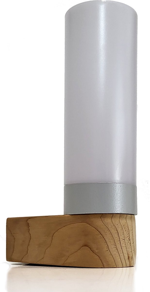 Massive buitenlamp 230V - 1735/01/87n1 - wit/zilver houtkleur