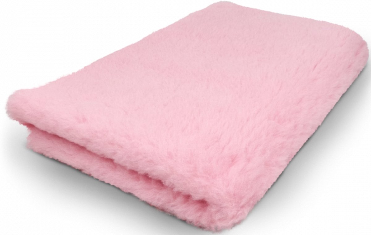 Topmast Vetbed - Hondendeken - Benchmat -puppykleed dierenmat - Roze effen  Anti-Slip - 150x100 cm machinewasbaar