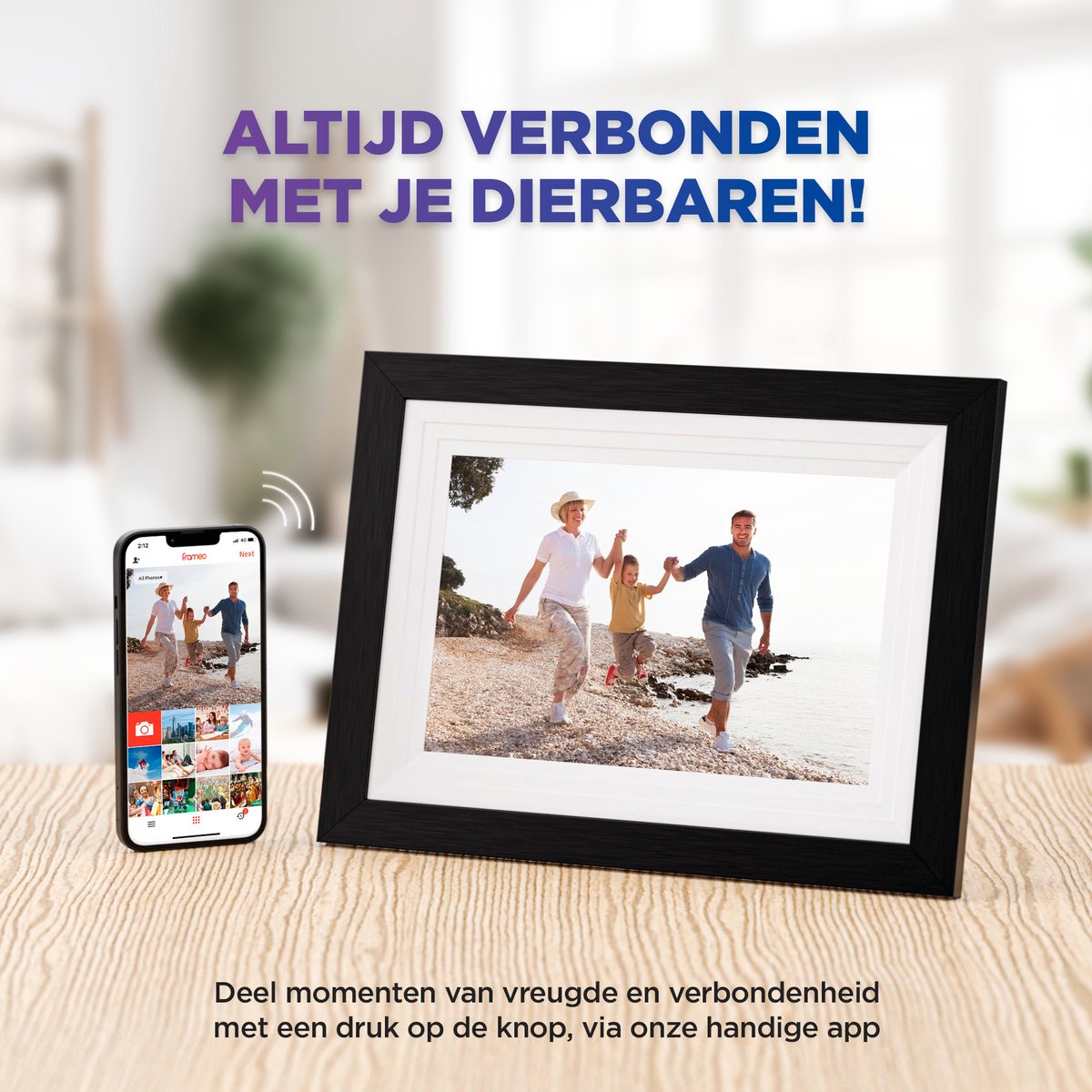 Chillsy Digitale Fotolijst met App - 10.1 Inch - Fotokader - afbeelding 3