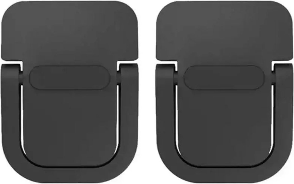 Laptop pootjes - Kantelbaar - Aluminium - Met plakstrip - Zwart