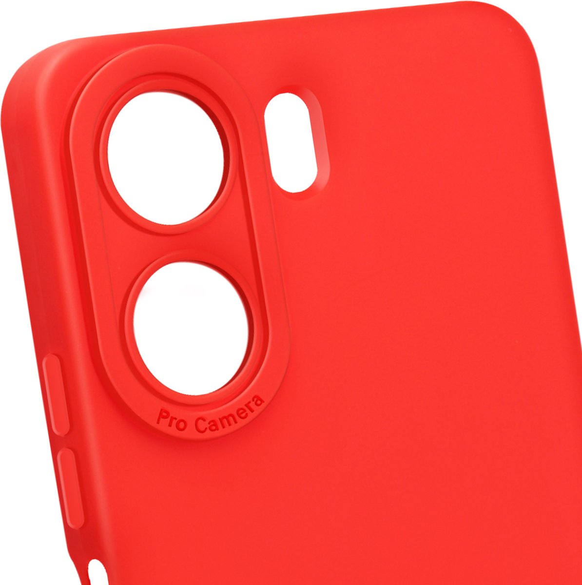 Avizar Hoes Geschikt voor Xiaomi Redmi 13C Mat Beschermde Camera, Rood