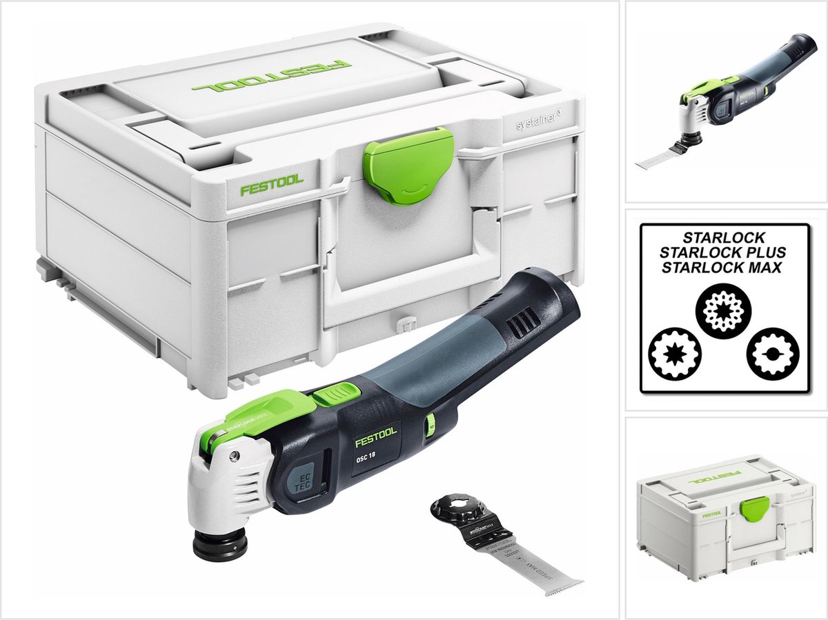 Festool OSC 18 E-Basic Accu-oscillerende VECTURO Multitool thumbnail 2