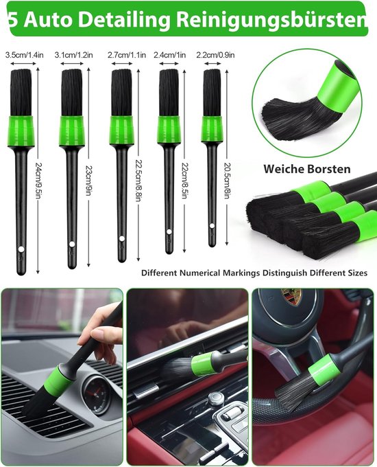Car Detailing Brush Set Boormachine - Verzorgd Door Car Detailing Brush Set Boormachine - Verzorgd Door