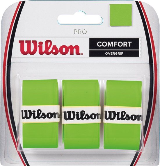 Wilson Pro Comfort - Overgrip Green / Groen - Padel/Tennis/Badminton/Sqaush Wilson Pro Comfort - Overgrip Green / Groen - Padel/Tennis/Badminton/Sqaush
