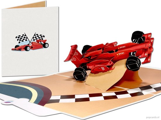 Foto: Popcards pop up kaart formule 1 raceauto formula one championship autosport pop up kaart 3d wenskaart