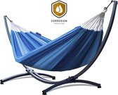 Hangmat met Standaard 2 Persoons PREMIUM – Verhoogde, Stevige & WEERBESTENDIGE Constructie | Comfortabele Hangmat | Max. Belast. 220 kg – Grande Premium Singa