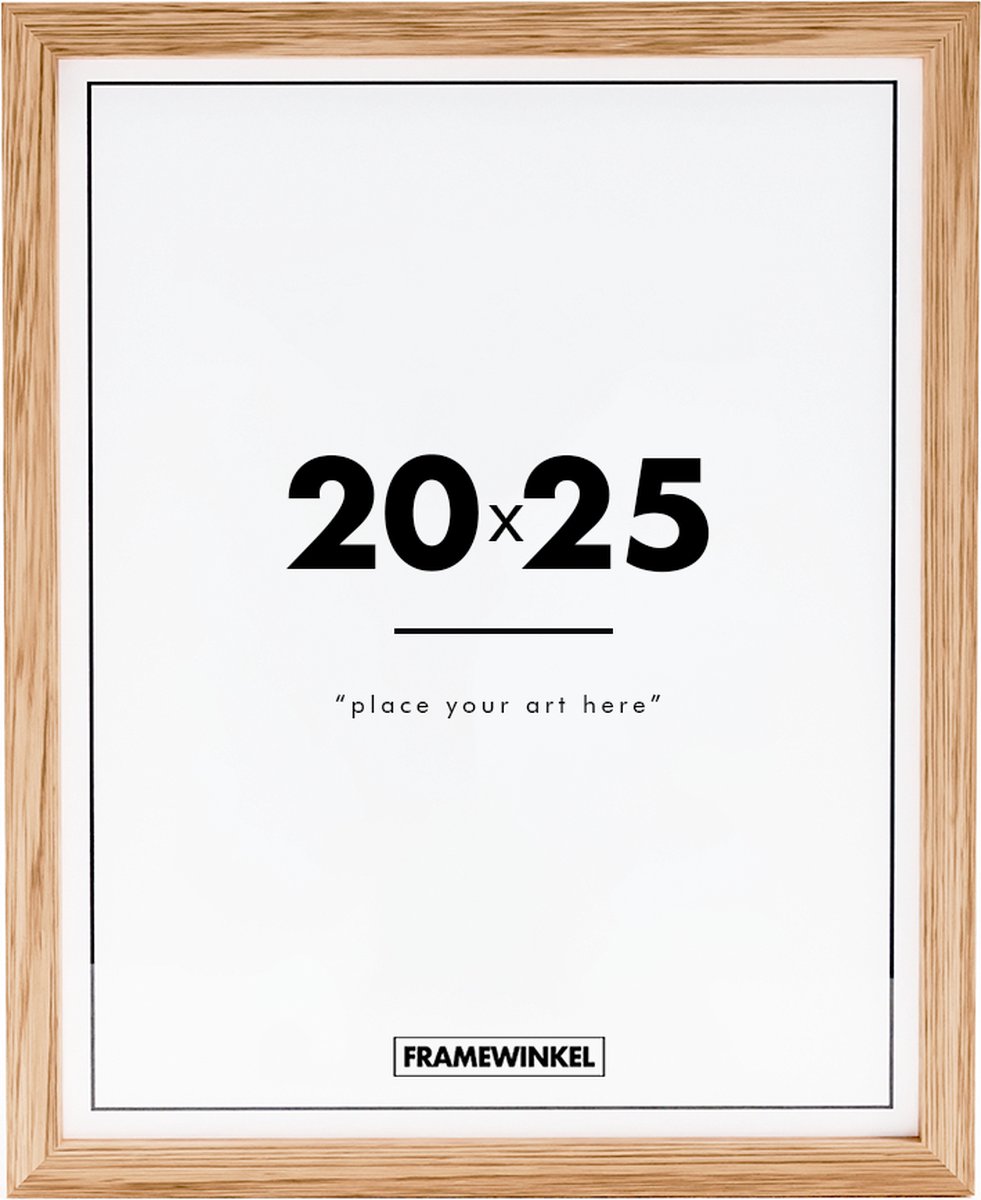Fotolijst - Framewinkel - Premium Hout - Fotomaat 20x25 cm - Posterlijst - Fotolijstje - Eik