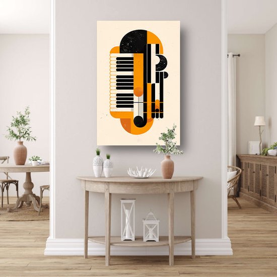 Décoration murale accordéon - Posters instruments de musique - Décoration murale Personnel de musique - Décoration murale industrielle - Posters salon - Poster Décoration murale chambre 40x60 cm