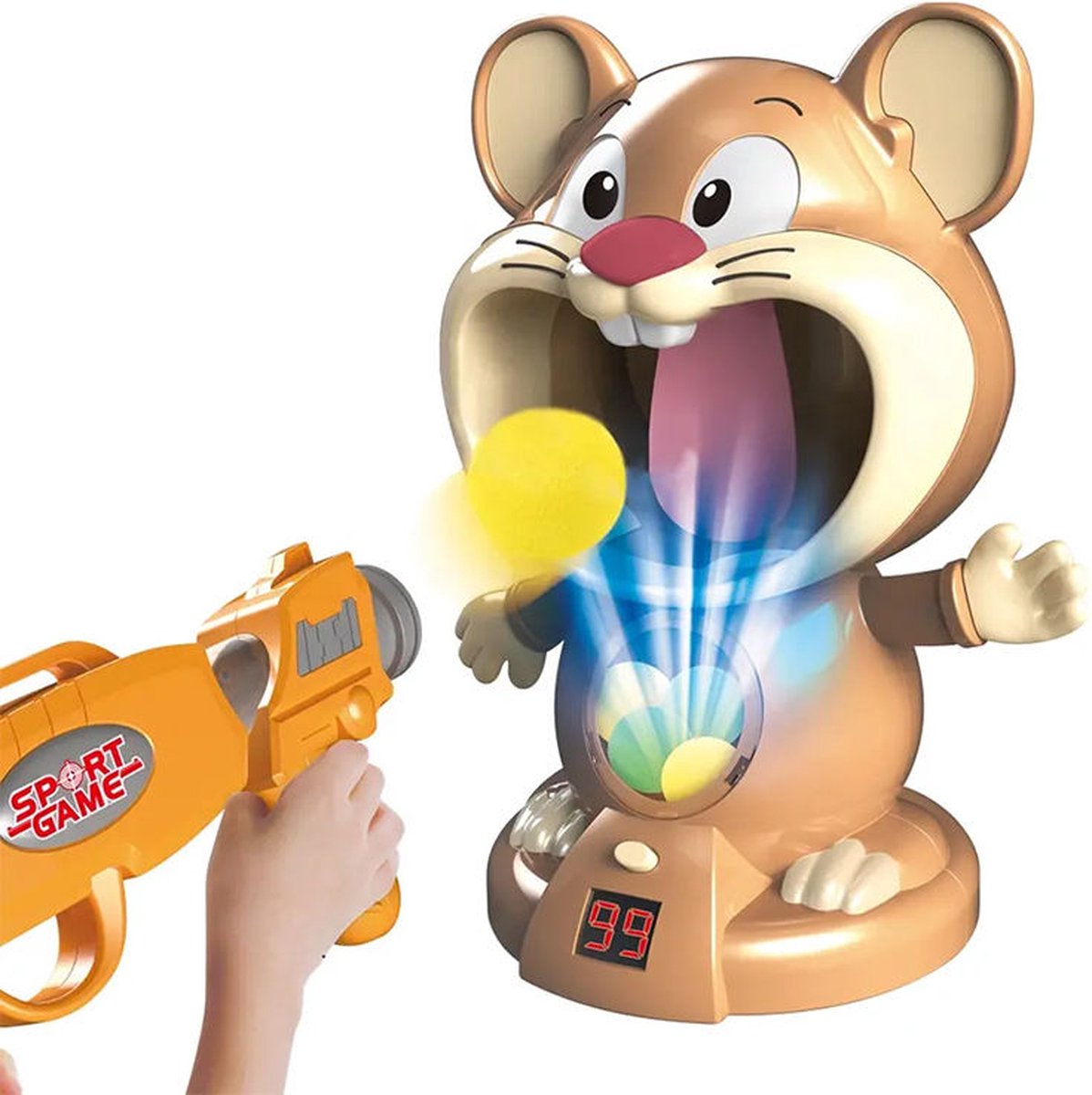 Hamster Shooter Speelgoed Nerf Interactief speelgoed Ballenschieter Speelgoedblaster Familiespel Elektrisch speelgoed Schietspel