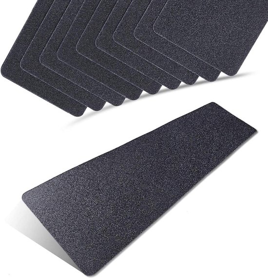 Antislip veiligheidstape, Waterdichte zelfklevende stickersmat for buiten-/binnenstappen, trappen, vloerhellingen, transparant(Black,15cm*10m