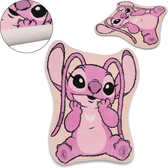 Disney Stitch en Angel tapijt, roze 60x80 cm van Disney — afbeelding 3