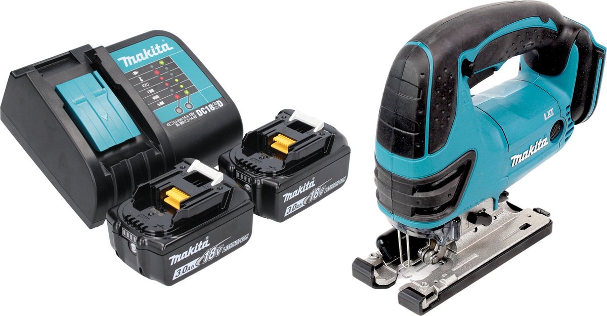 Makita DJV 180 SFX accu-decoupeerzaag 18 V 135 mm + 2x accu 3,0 Ah + oplader