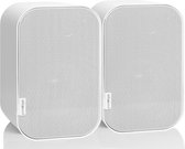 Artsound UNI20, Set van 2 passieve luidsprekers, 2-weg hifi luidspreker, 10-40 watt, muurbeugel met kogelgewricht, geschikt voor ruimtes tot 20 m² zoals gang, keuken, toilet, kleur: wit