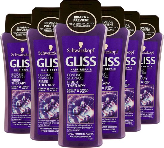 Foto: Schwarzkopf gliss shampoo fibre therapy behandeld haar 6 x 250ml