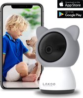 Bol.com Lakoo® BabyGuard Kitty - Beveiligingscamera - Hondencamera - Babyfoon met Camera en app - 1080HD - Wifi - Nachtzicht - B... aanbieding