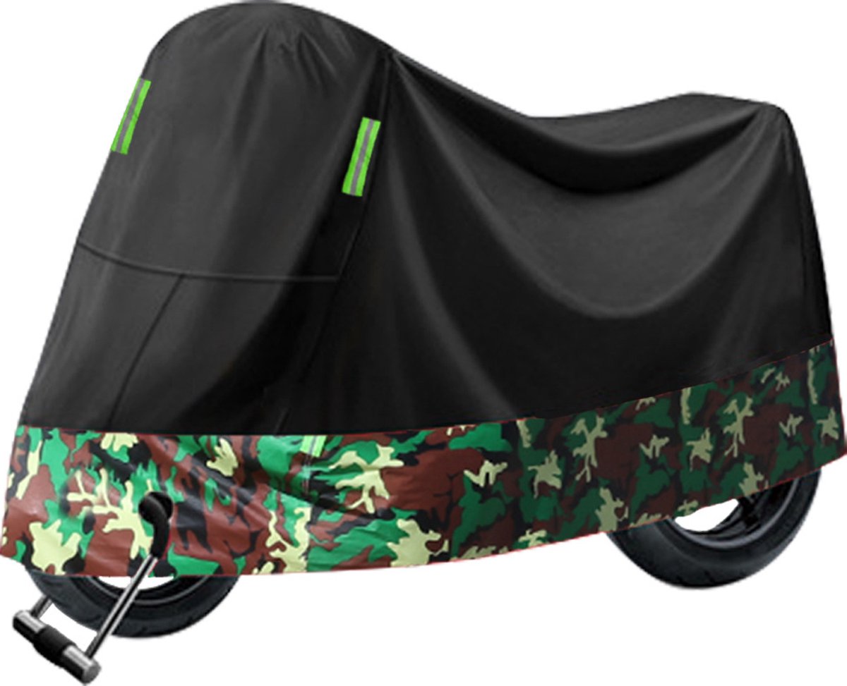 Motorhoes & Scooterhoes - 295*110*140 cm - met Windscherm - Scooter Hoes - Waterdicht Buiten - Universeel voor alle Scooters / Motors - Waterdicht Oxford - Geschikt voor Binnen en Buiten - Waterafstotend