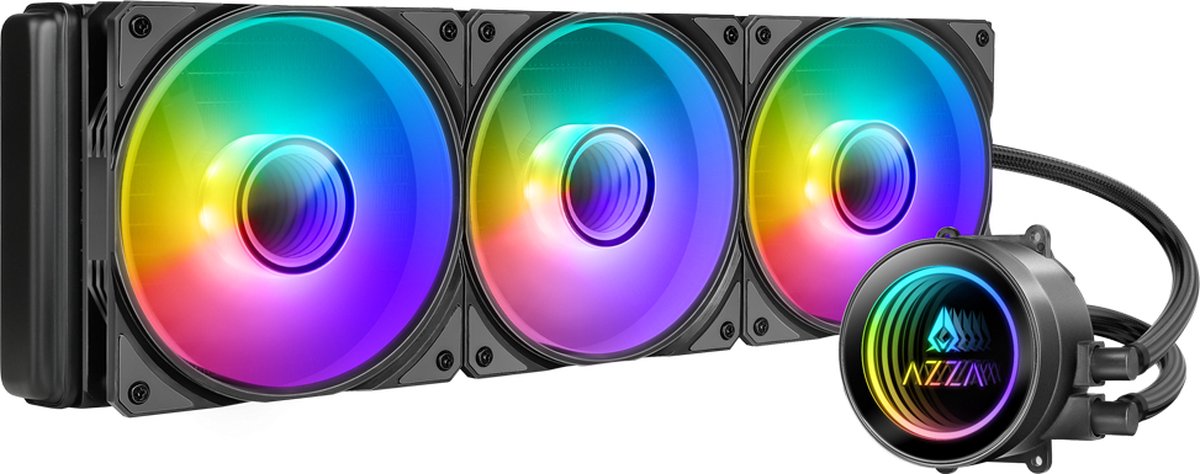 Azza LCAZ-360C-ARGB koelsysteem voor computers Processor Kit voor vloeistofkoeling 12 cm Zwart 1 stu