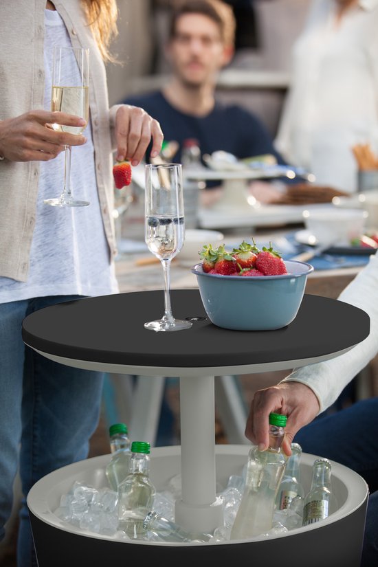 Keter Coolbar Partytafel - 49,5x49,5x57cm-84.5cm - 30 L - Zwart van Merkloos — afbeelding 3