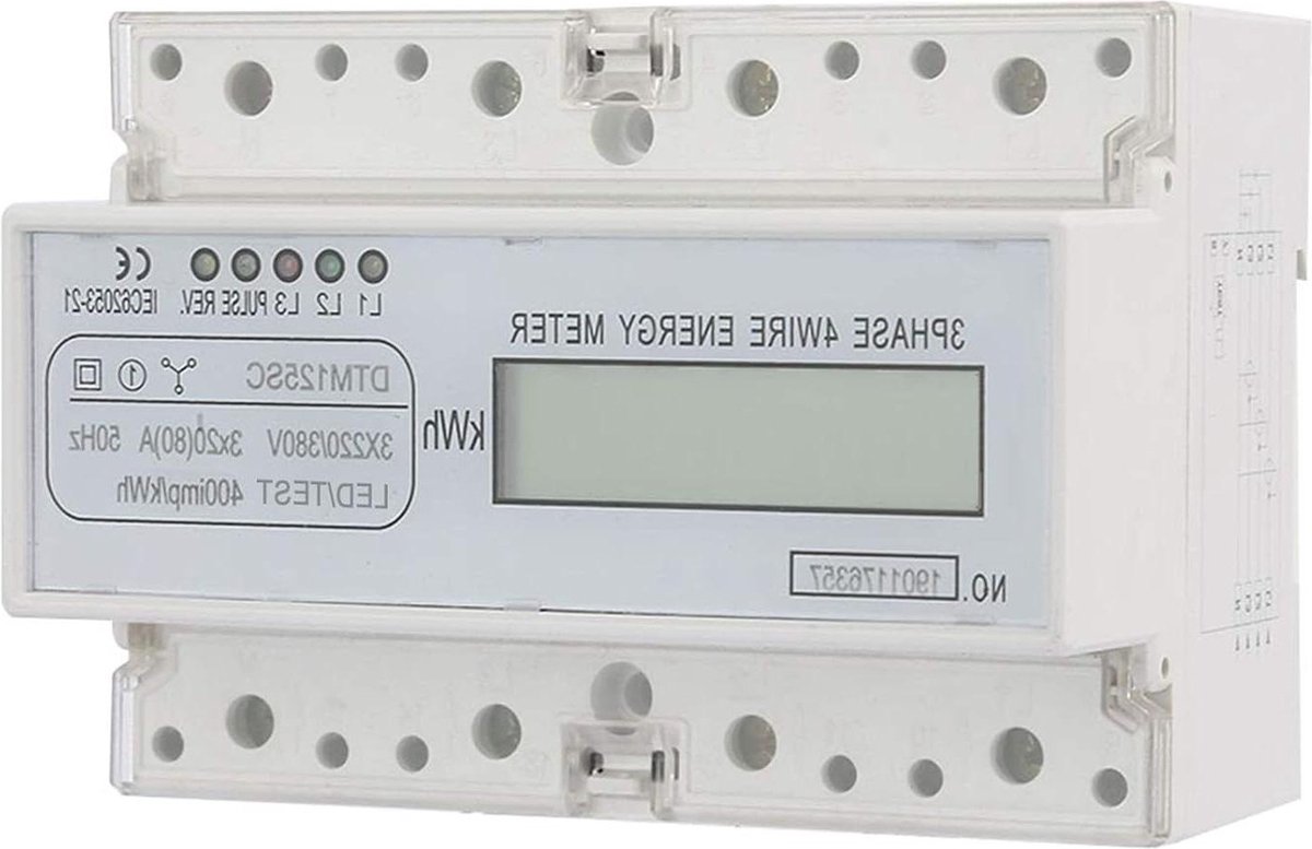 Energieverbruik digitale stroommeter 3-fasen KWh-meter met digitaal lcd-scherm - 220/380V - 20-80A - multifunctionele meter