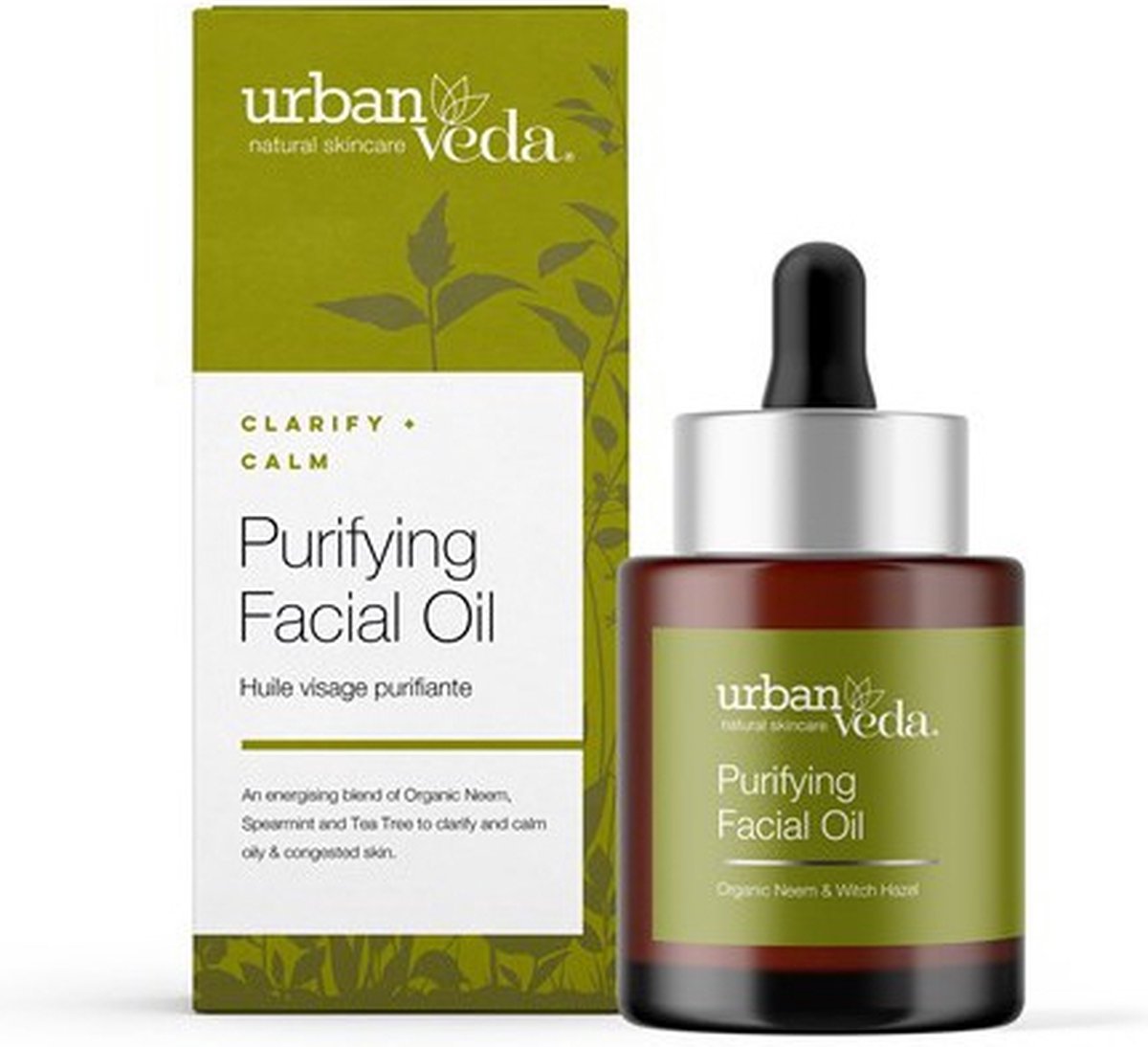 Urban Veda Purifying Facial Oil - Ayurveda - Natuurlijk - Verzorgend - Vegan - Dierproefvrij - Vrij van parabenen - Voor de vette huid
