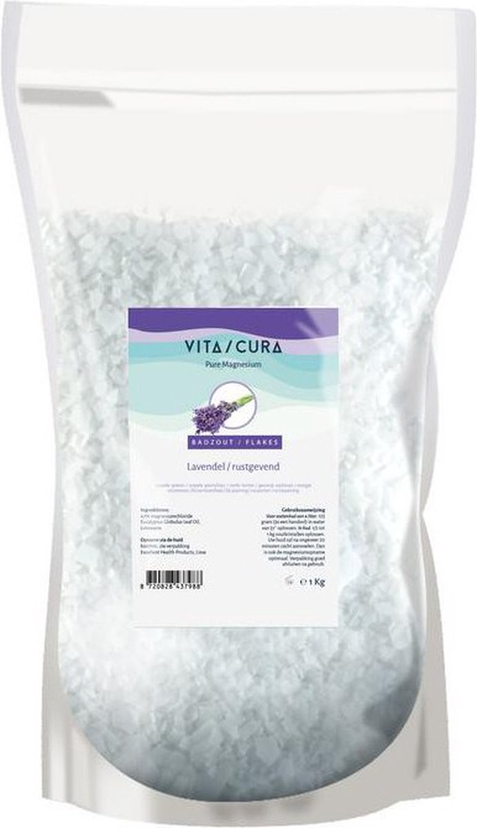 Vitacura Magnesium zout flakes lavendel 1 Kilogram