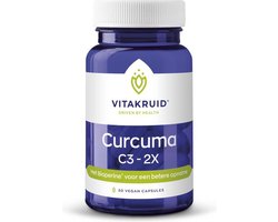 Vitakruid Curcuma C3-2X (95% curcuminoiden) met Bioperine 30 Vegetarische capsules