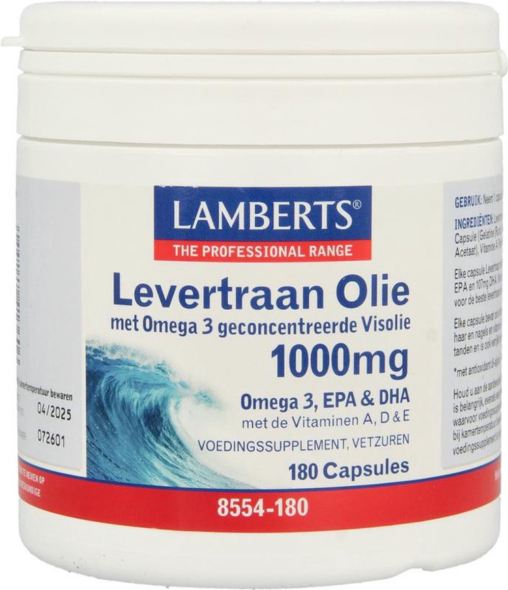 Goedkoopste Lamberts Levertraanolie 1000mg 180 Capsules