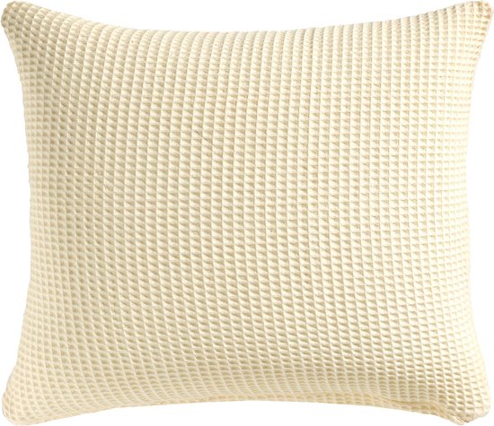 Kussensloop d'Oreiller Heckettlane Gaufre - Katoen - 50x50cm - Jaune