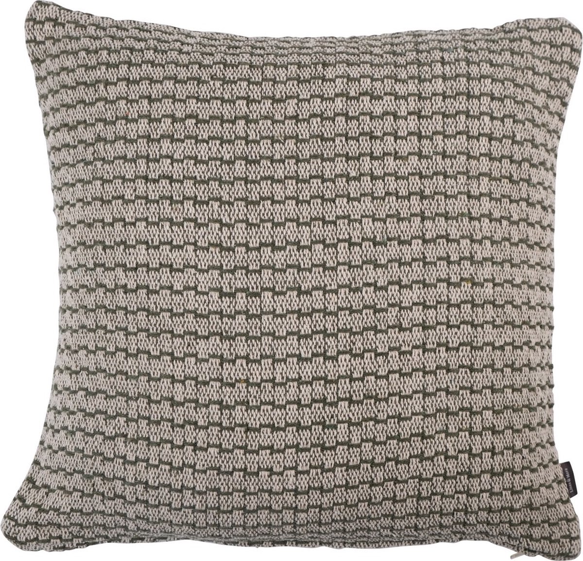 Linen & More River Natural/olivine cushion 45x45 cm zie beschrijving