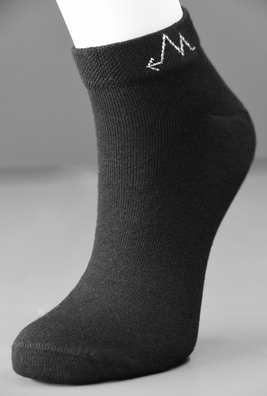 Balmy Socks Enkelsokken - Sneakersokken - Dames \u0026 Heren- Maat 43-46 - Zwart-  3 Paar | bol