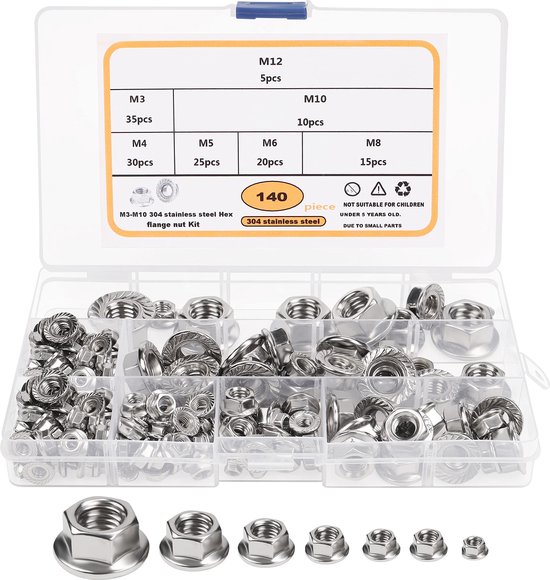 Kit De Boulons Et écrous à Bride Dentelée En INOX - Accessoires Visserie