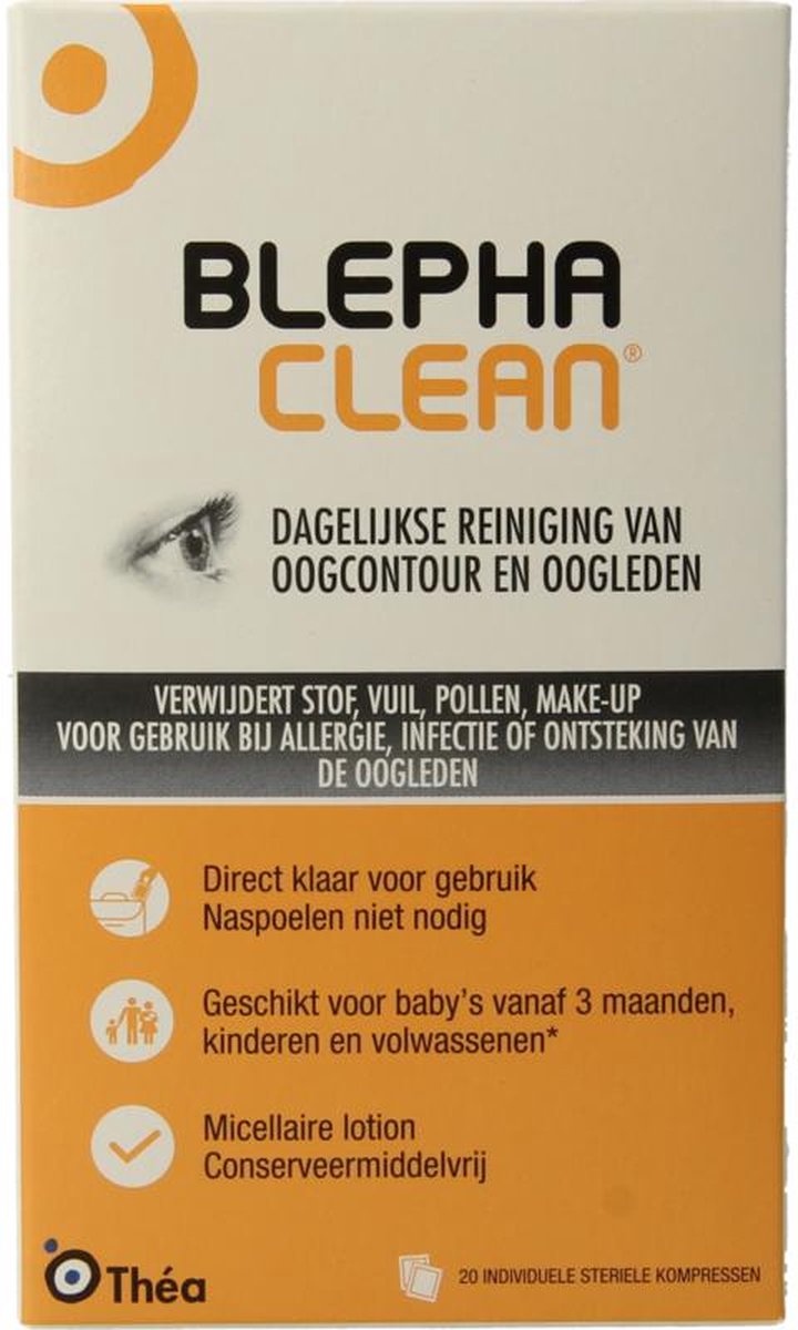 Thea Blephaclean Steriele Compressen 20 stuks