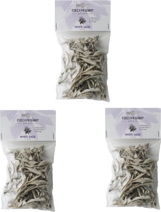 Jiri and Friends Witte Salie - White Sage - 3 x 25 gram - Natuurlijk