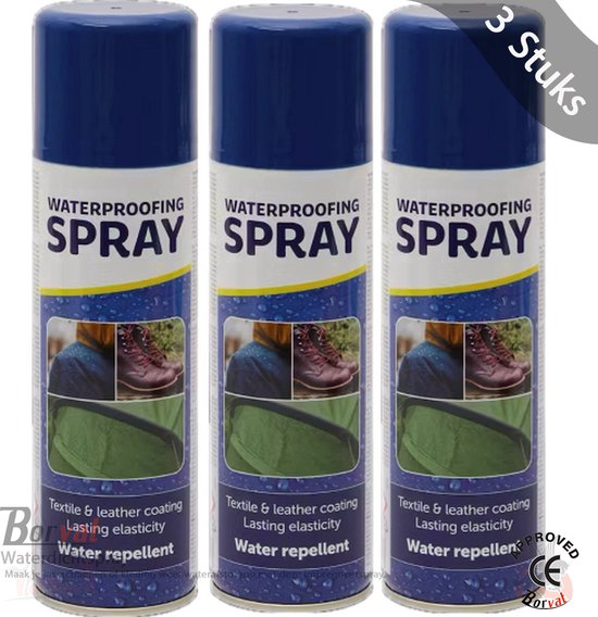 Foto: Borvat waterdichtspray waterafstotende spray voor textiel schoenen en kleding 300ml 3 stuks