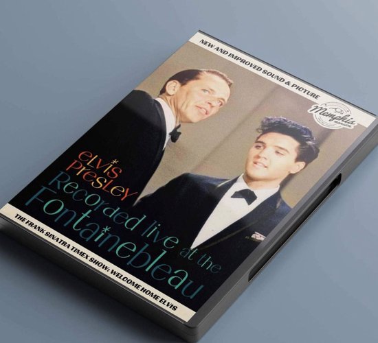 DVD hoes met Frank Sinatra en Elvis Presley. Titel: Elvis Presley Recorded live at the Fontainebleau.