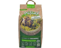 Bestlit_Miscat, plantaardig kattenbakstrooisel , 20l met miscanthus
