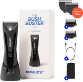 BALZY BushBuster 4.0 Bodygroomer met 2 EXTRA blades - Body Trimmer Men - Shaver for Pubic Area and Body - Waterproof - Safe shaving - Rechargeable