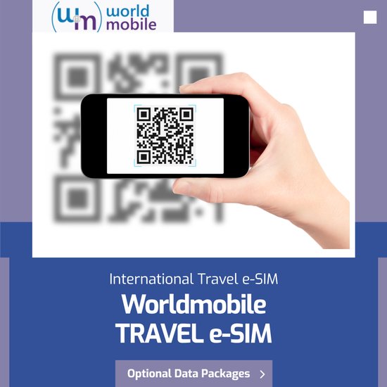 WorldMobile 4G/5G Prepaid eSIM - Vakantie eSIM - voor iPhone en Android - eSIM voor het buitenland - Travel eSIM