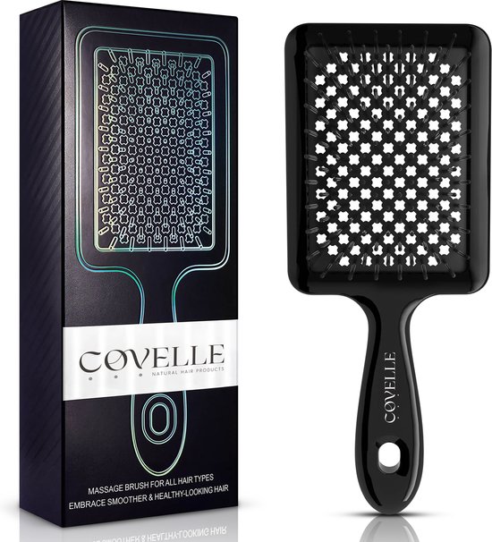 Covelle - Detangling Haarborstel - Ontklitter - Anti klit - Kappers Haarborstel - Brush