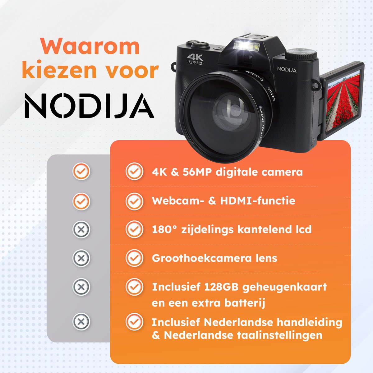 NODIJA CDR10 met draaibaar scherm en 128GB thumbnail 6