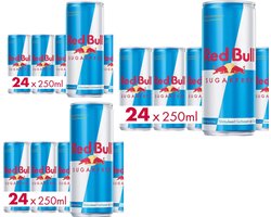 3x Redbull Sugarfree 3 x 24x250ml