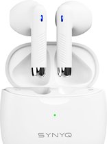 Bol.com Synyq ProX - Draadloze Oordopjes - 30 uur Afspeeltijd - Bluetooth Oordopjes - Draadloze Oortjes - Oortjes Draadloos - Wit aanbieding